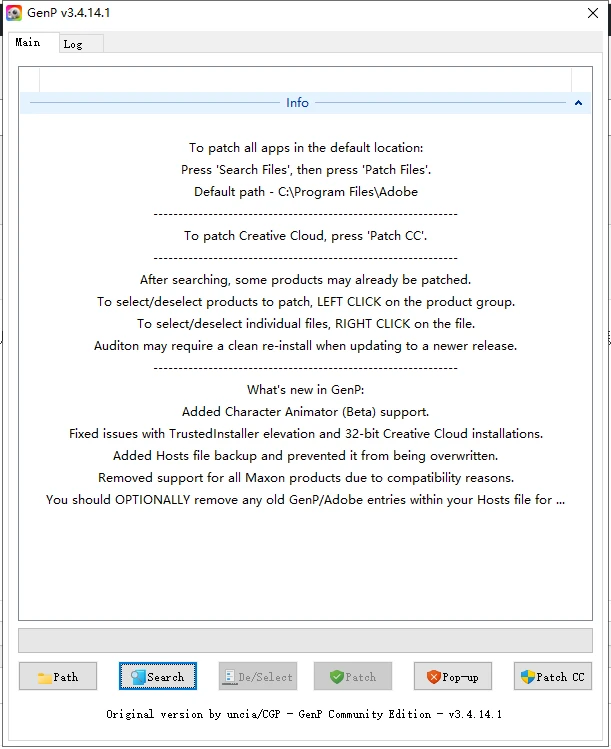 Genp v3.4.14.1 官方版 (adobe全套系列解锁激活神器)-老付blog